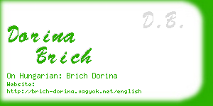 dorina brich business card